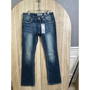 Charme Womens Bootcut Jeans Dark Wash  Distressed Size 28 western wear